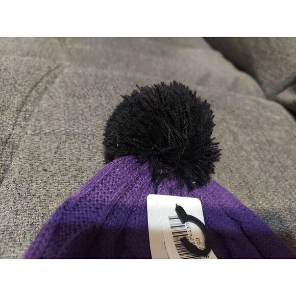 Womens New Era NFL Warm Fleece Lined Winter Beanie Hat Cap Baltimore Ravens. - Picture 5 of 8